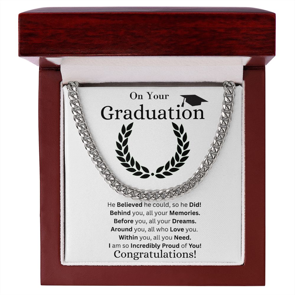 Graduation | Incredibly Proud of You | Cuban Link Chain