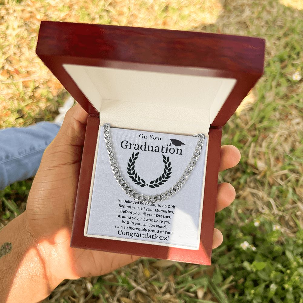 Graduation | Incredibly Proud of You | Cuban Link Chain