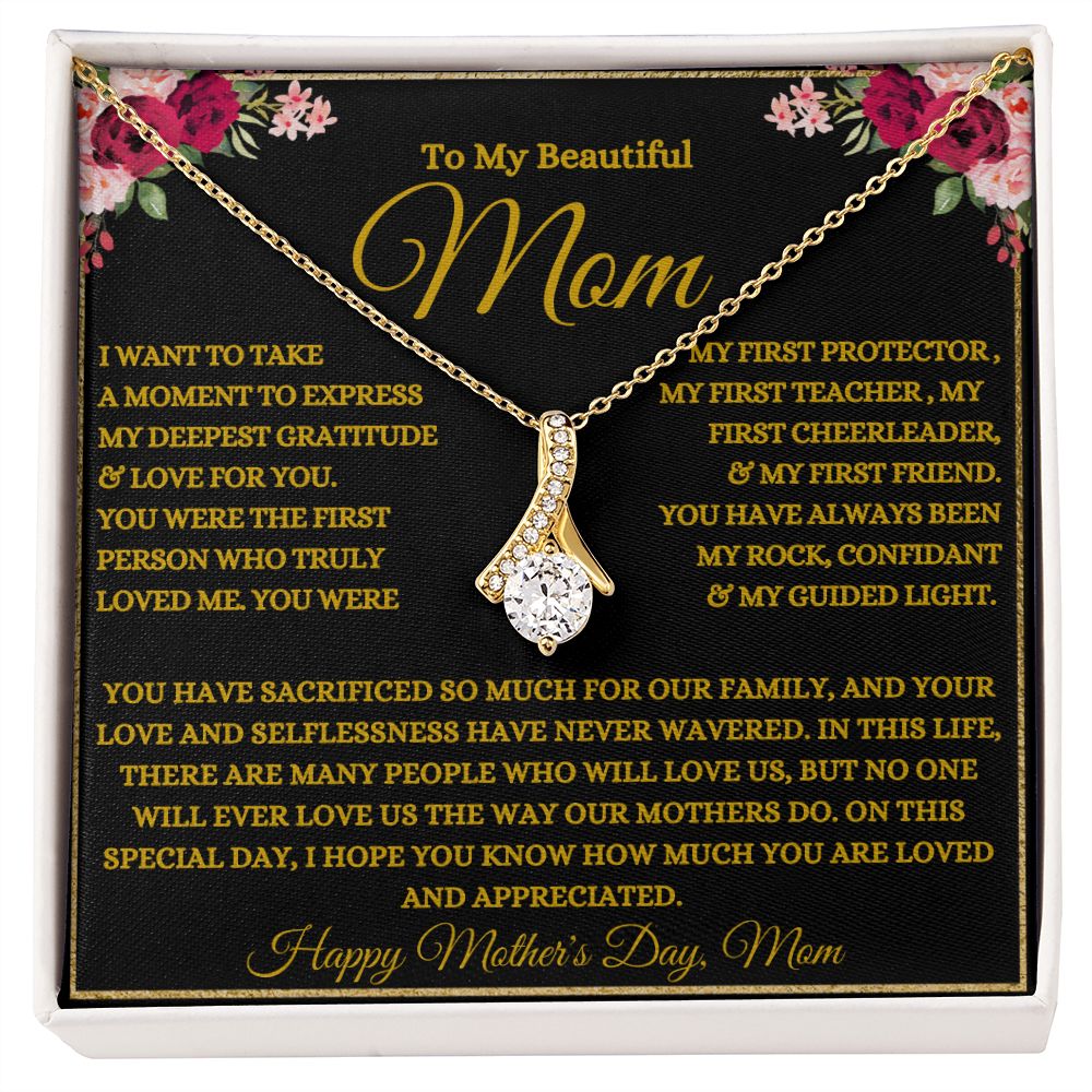 To My Beautiful Mom | My Rock | Allure Beauty Necklace
