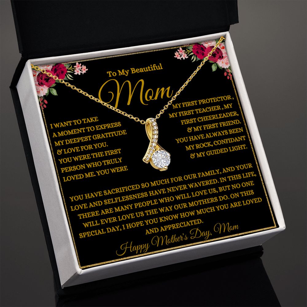 To My Beautiful Mom | My Rock | Allure Beauty Necklace