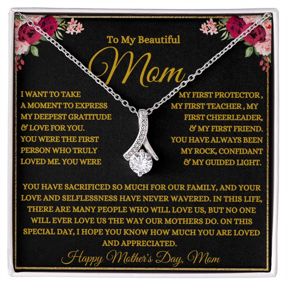 To My Beautiful Mom | My Rock | Allure Beauty Necklace