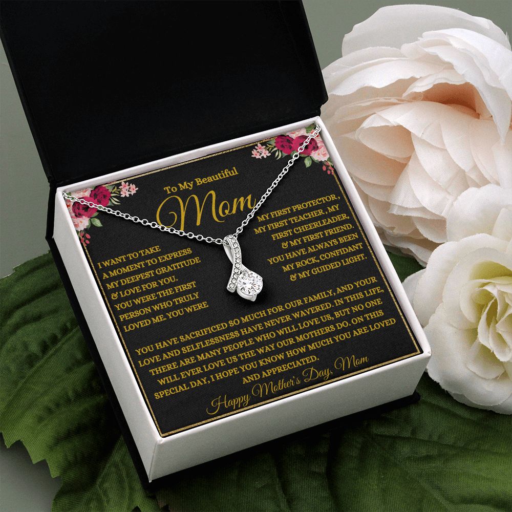 To My Beautiful Mom | My Rock | Allure Beauty Necklace