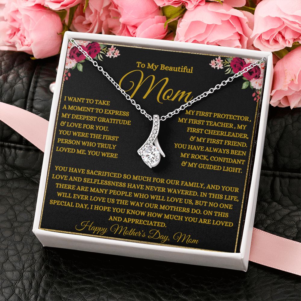 To My Beautiful Mom | My Rock | Allure Beauty Necklace