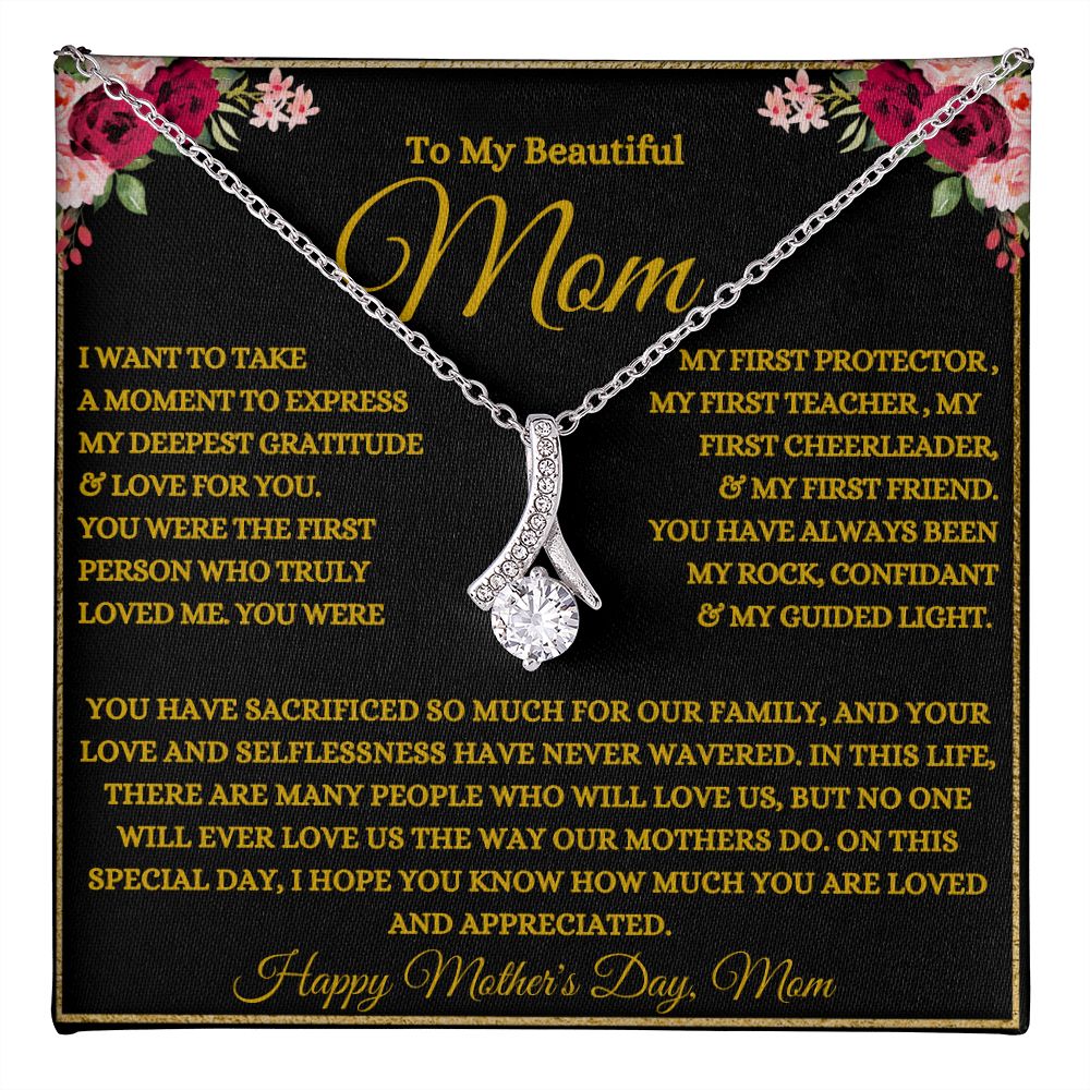 To My Beautiful Mom | My Rock | Allure Beauty Necklace