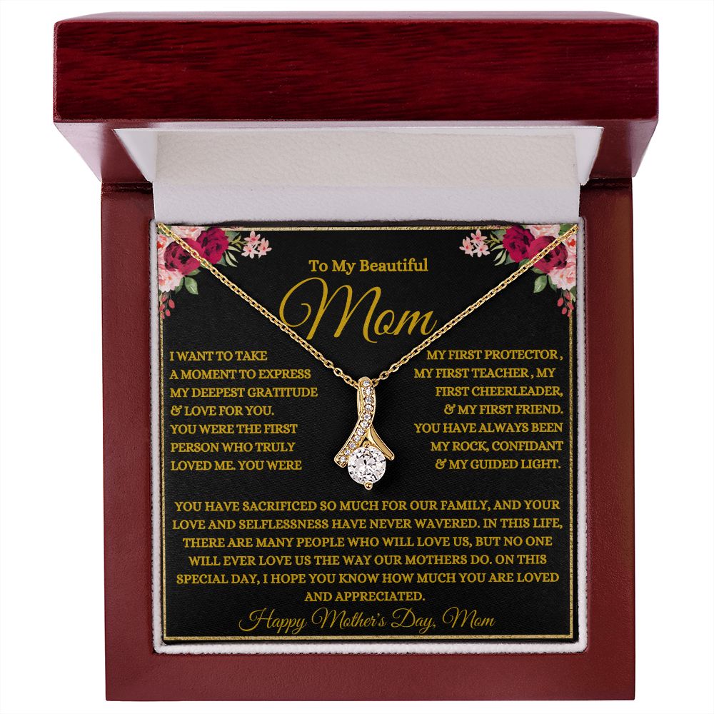 To My Beautiful Mom | My Rock | Allure Beauty Necklace