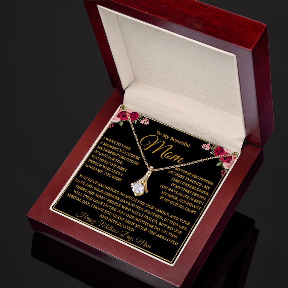 To My Beautiful Mom | My Rock | Allure Beauty Necklace