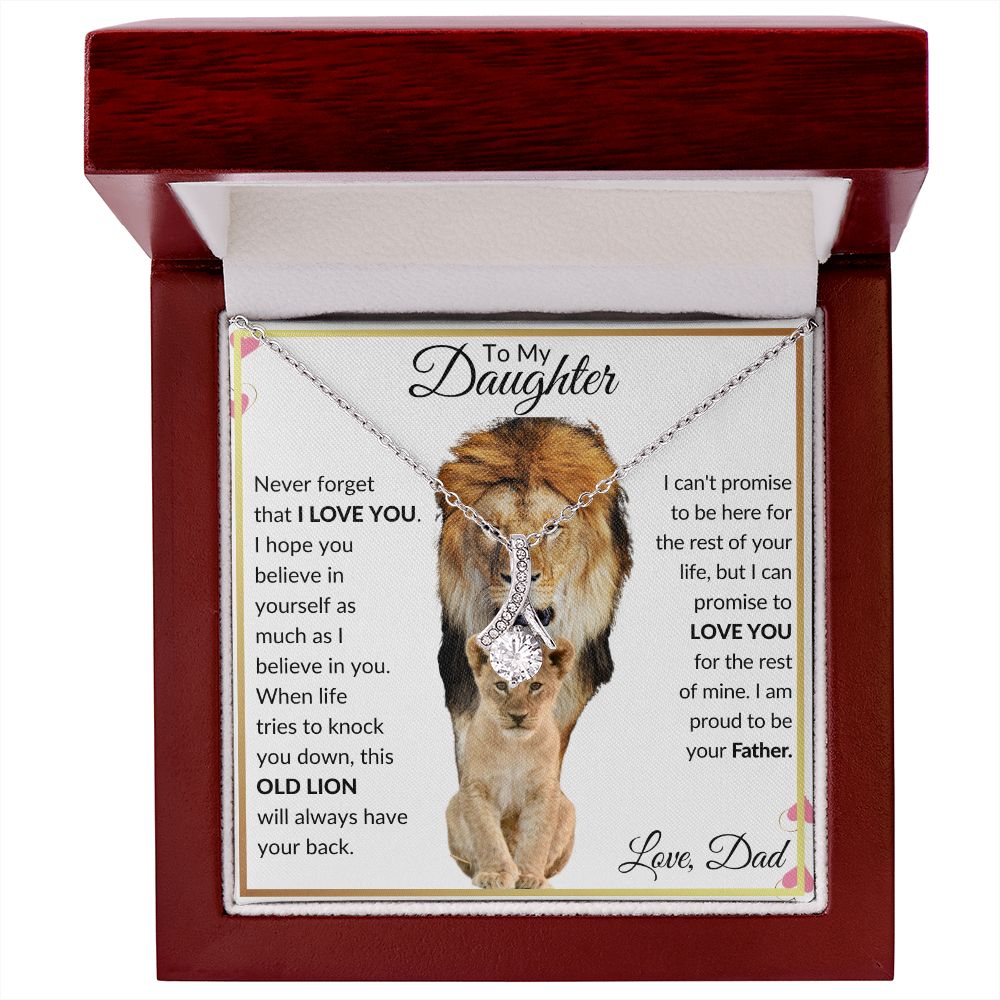 To My Daughter Lion Necklace