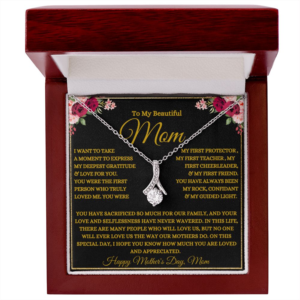 To My Beautiful Mom | My Rock | Allure Beauty Necklace