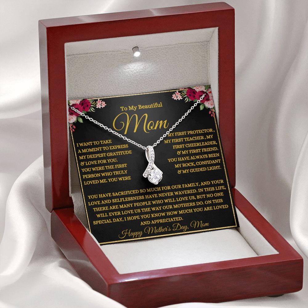 To My Beautiful Mom | My Rock | Allure Beauty Necklace