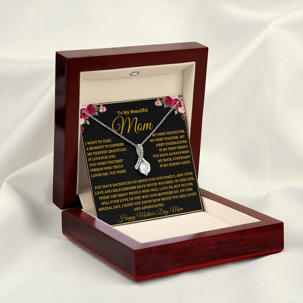 To My Beautiful Mom | My Rock | Allure Beauty Necklace
