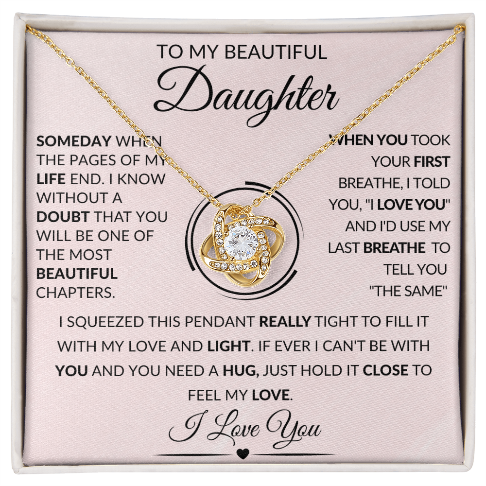 To My Beautiful Daughter | Love Knot Necklace