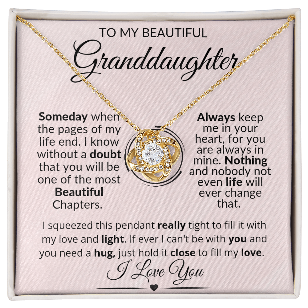 To My Granddaughter Love Necklace