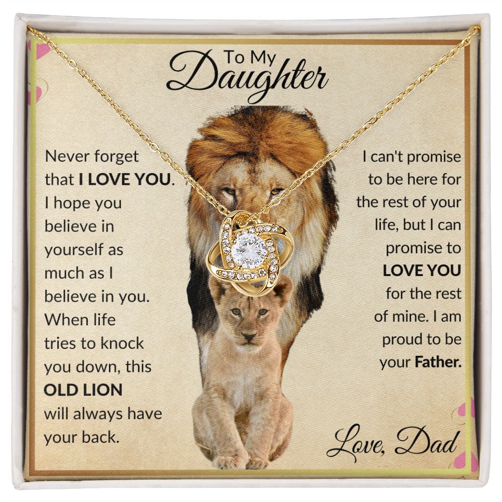 Lion Daughter Love Knot Necklace