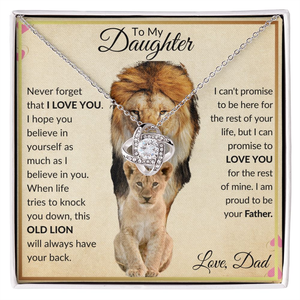 Lion Daughter Love Knot Necklace