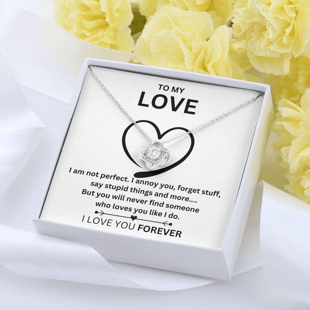 I'm Sorry | I'm Not Perfect Love Knot Necklace