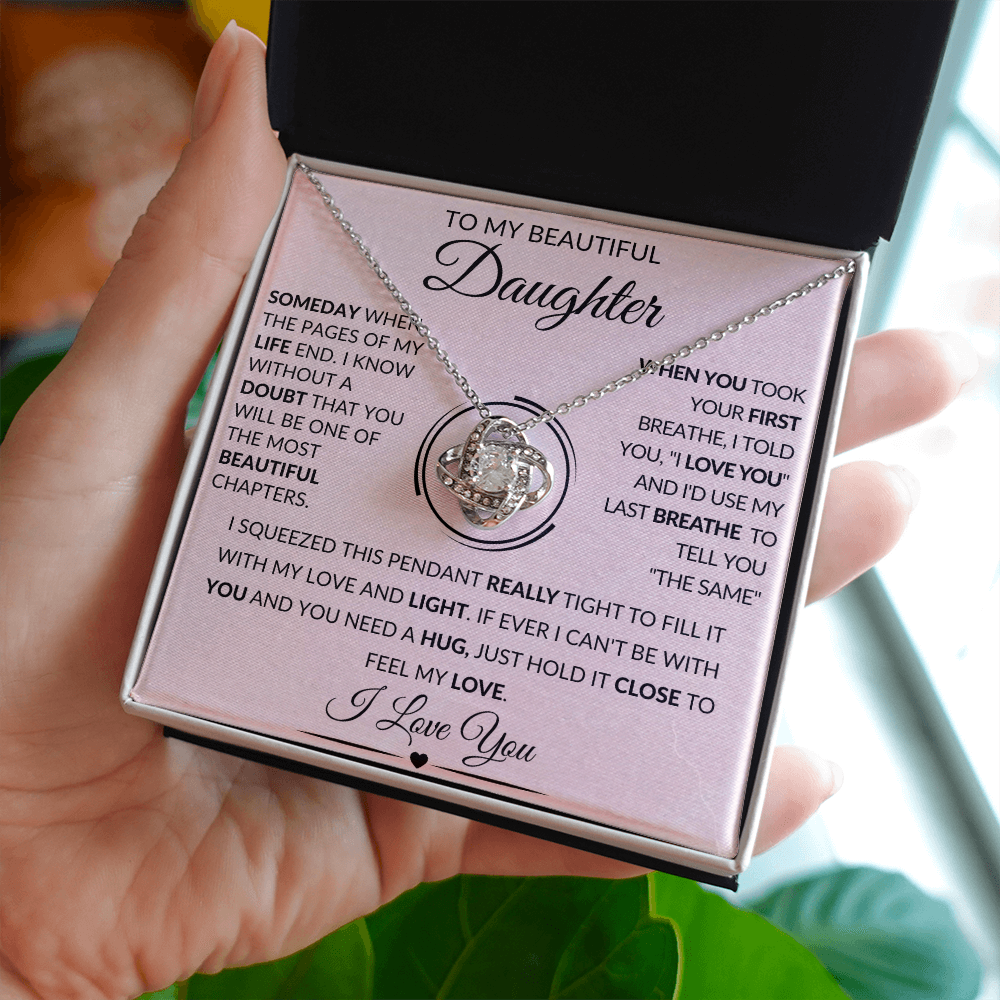 To My Beautiful Daughter | Love Knot Necklace