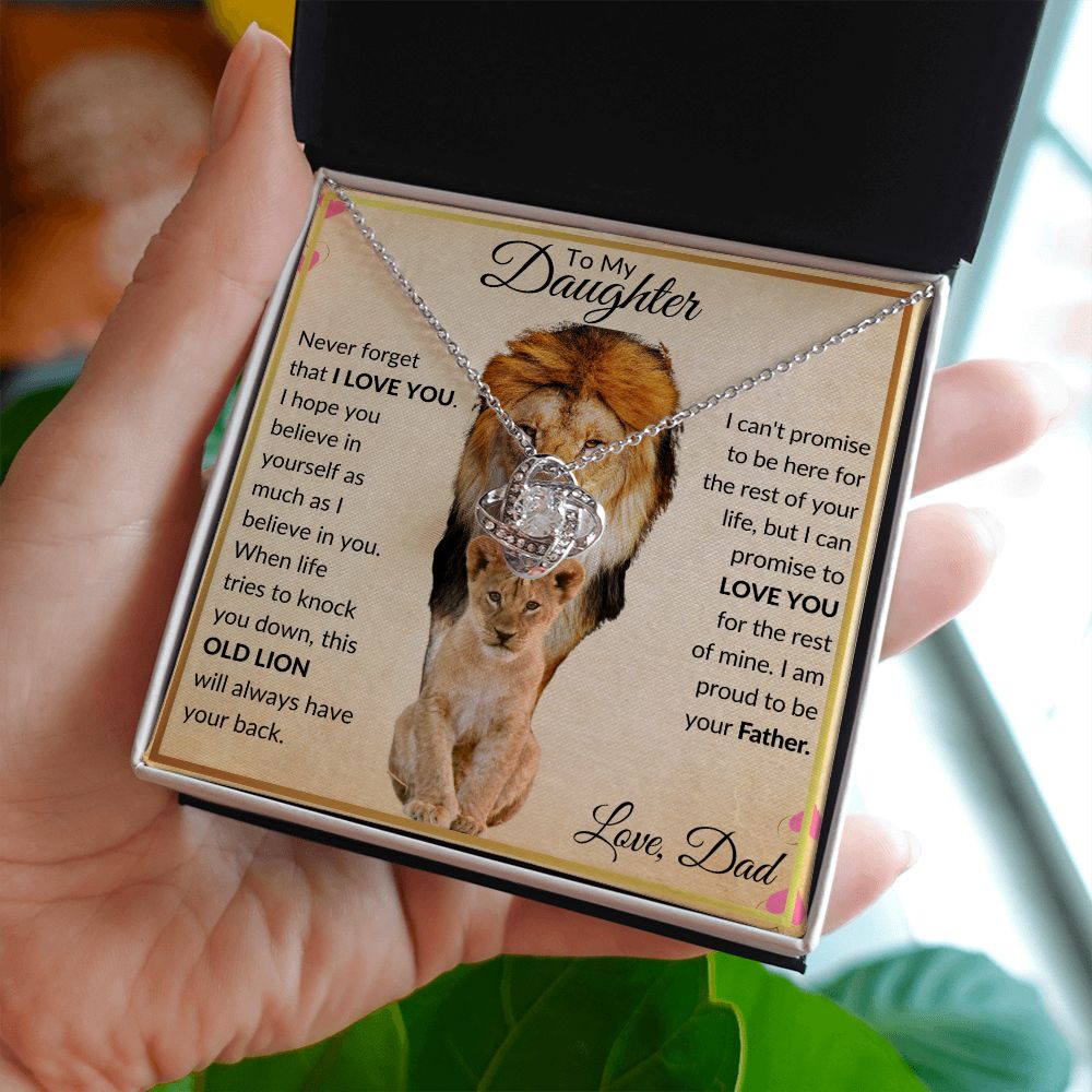Lion Daughter Love Knot Necklace