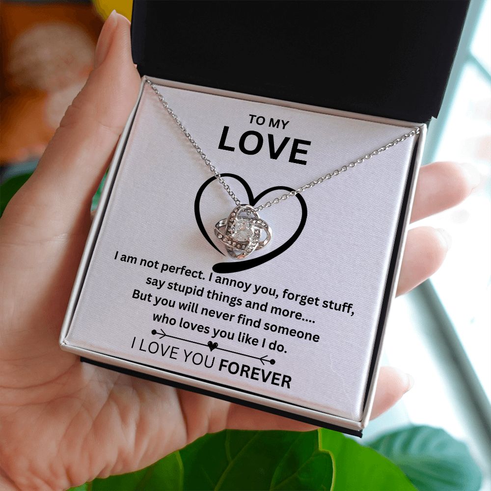 I'm Sorry | I'm Not Perfect Love Knot Necklace