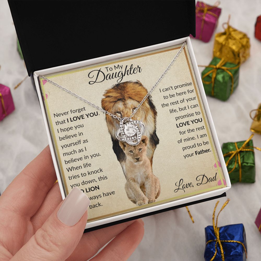 Lion Daughter Love Knot Necklace