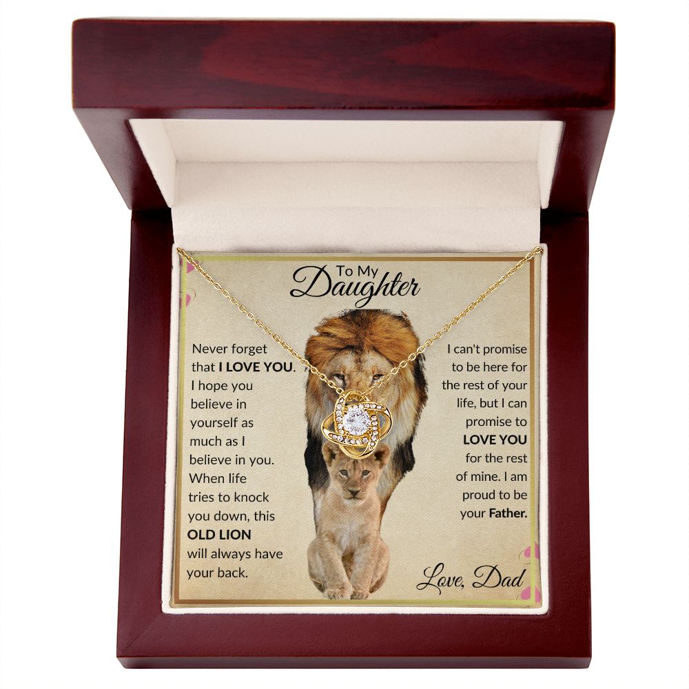 Lion Daughter Love Knot Necklace