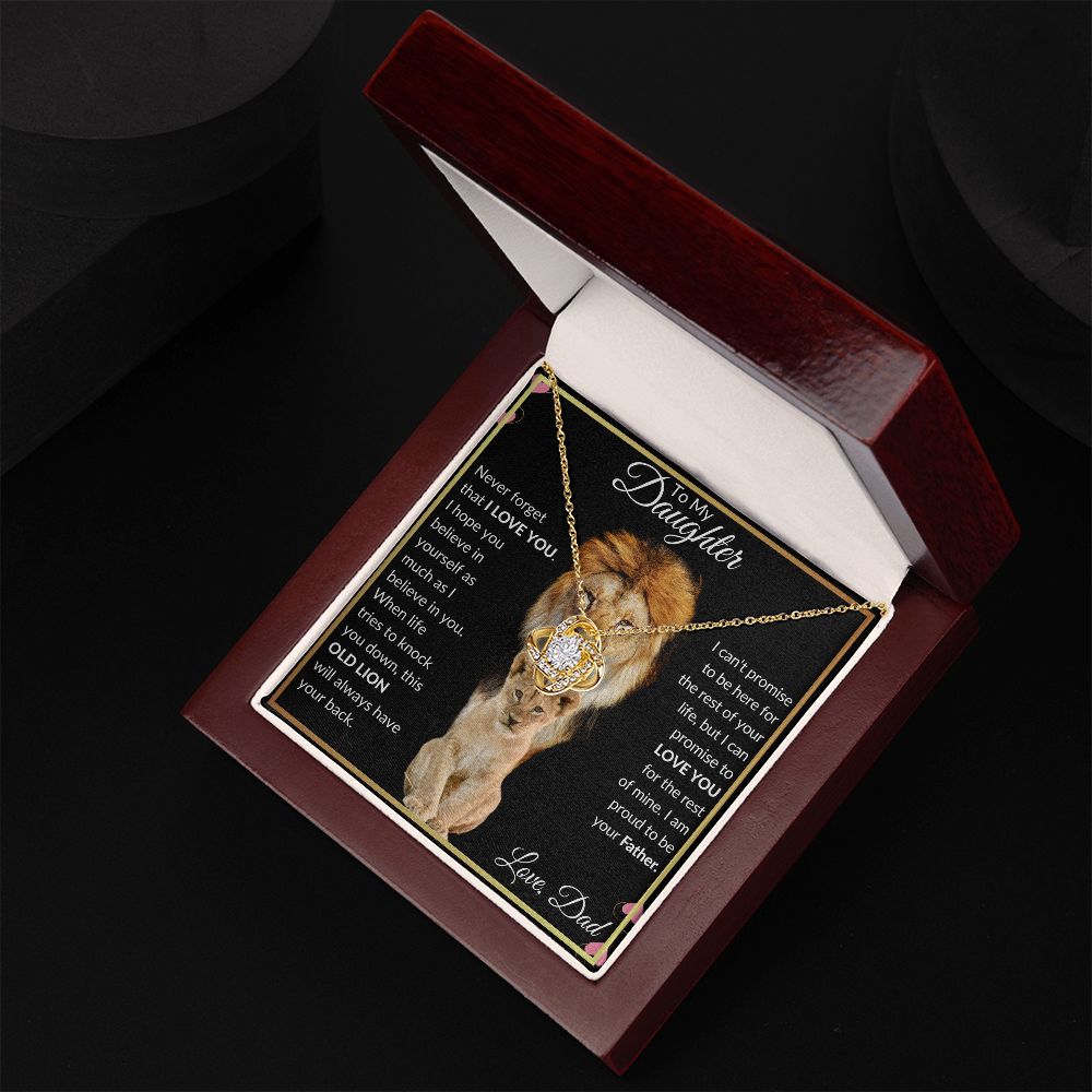 TO MY DAUGHTER FROM DAD LION NECKLACE