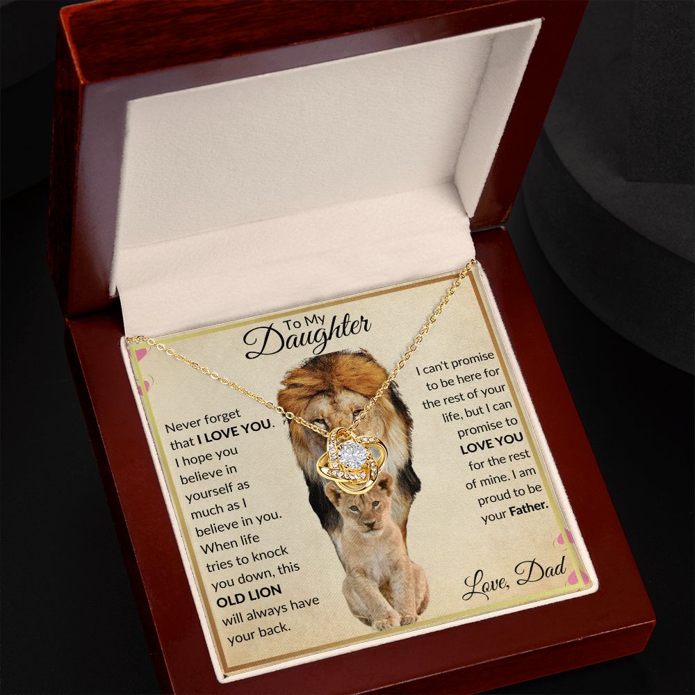 Lion Daughter Love Knot Necklace