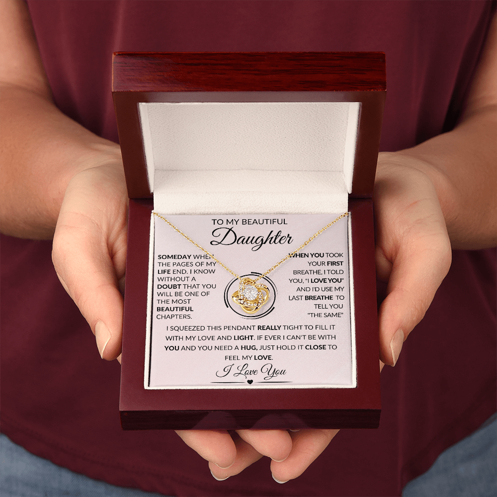 To My Beautiful Daughter | Love Knot Necklace