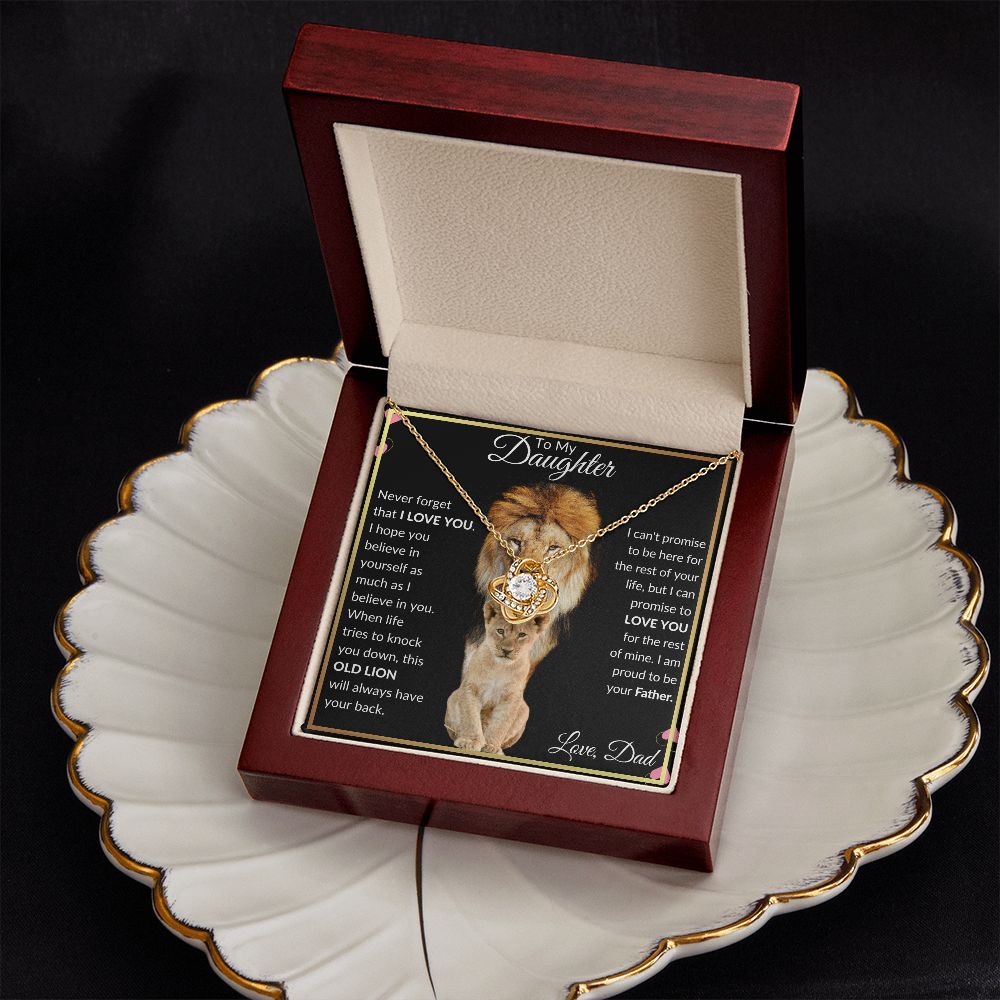 TO MY DAUGHTER FROM DAD LION NECKLACE