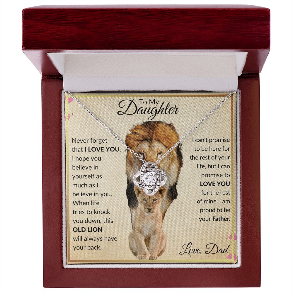 Lion Daughter Love Knot Necklace