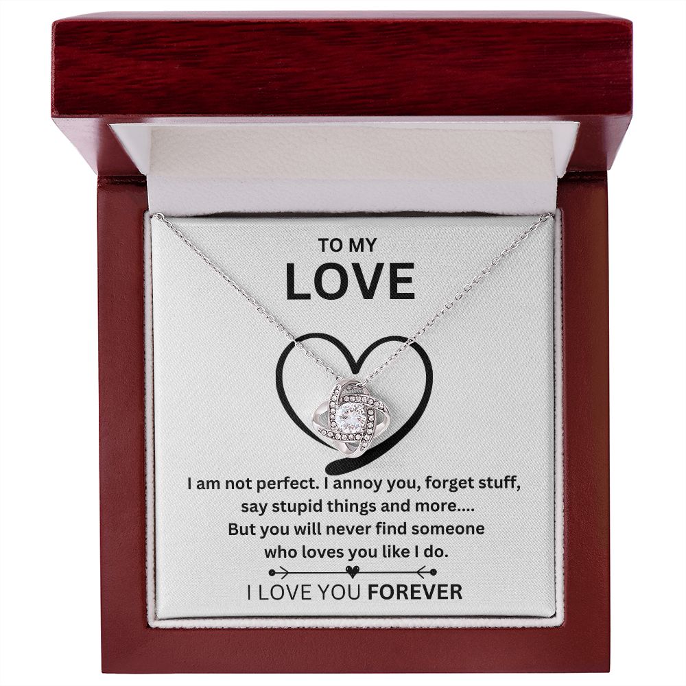 I'm Sorry | I'm Not Perfect Love Knot Necklace