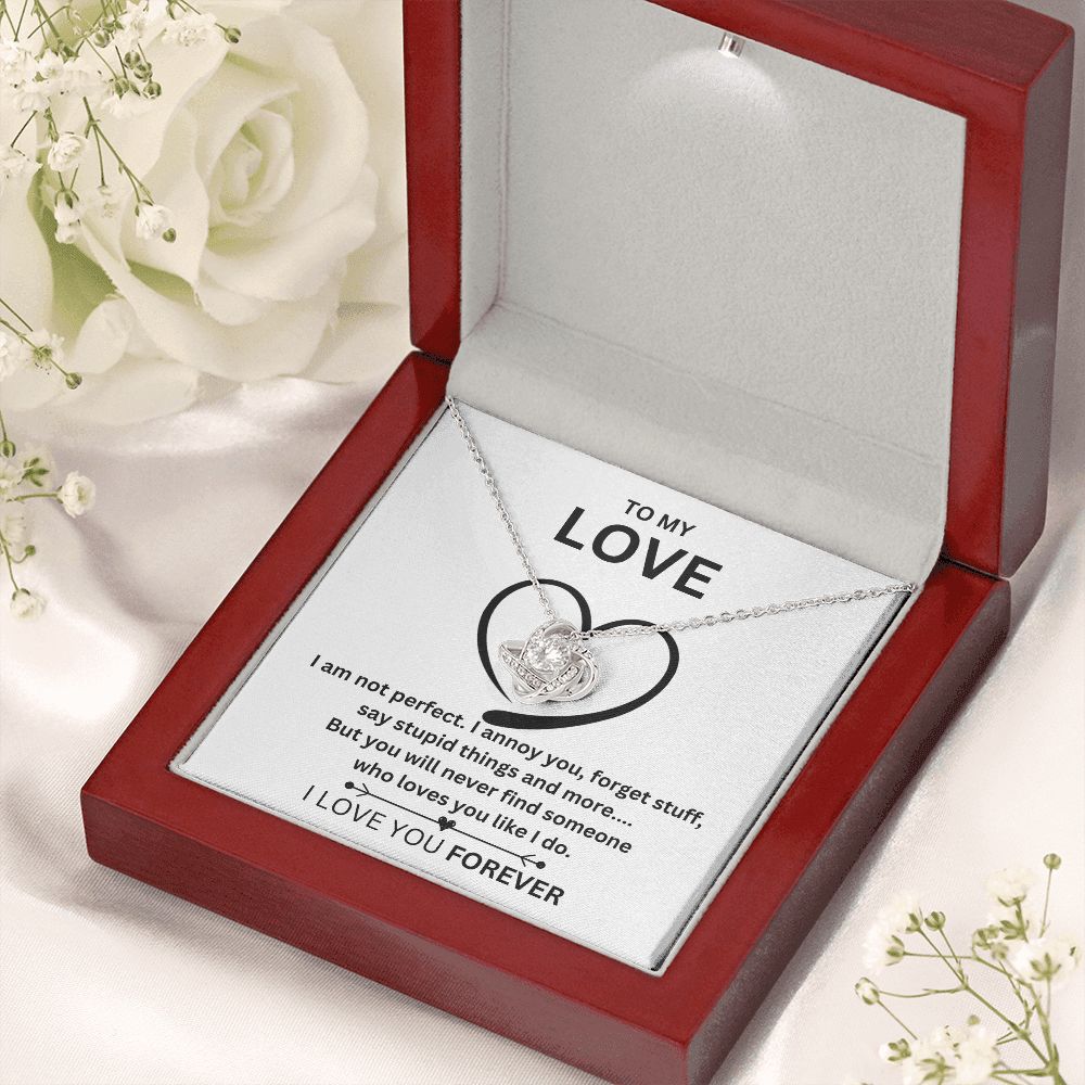 I'm Sorry | I'm Not Perfect Love Knot Necklace
