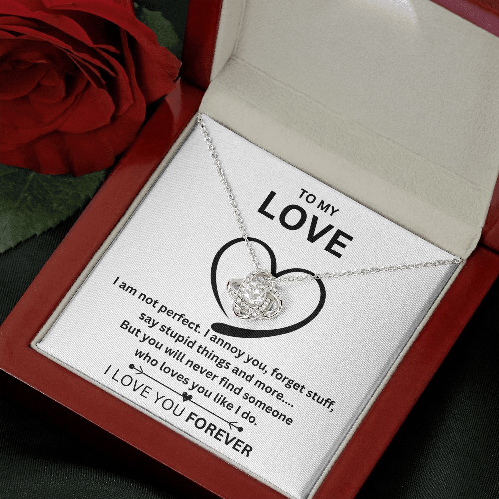 I'm Sorry | I'm Not Perfect Love Knot Necklace