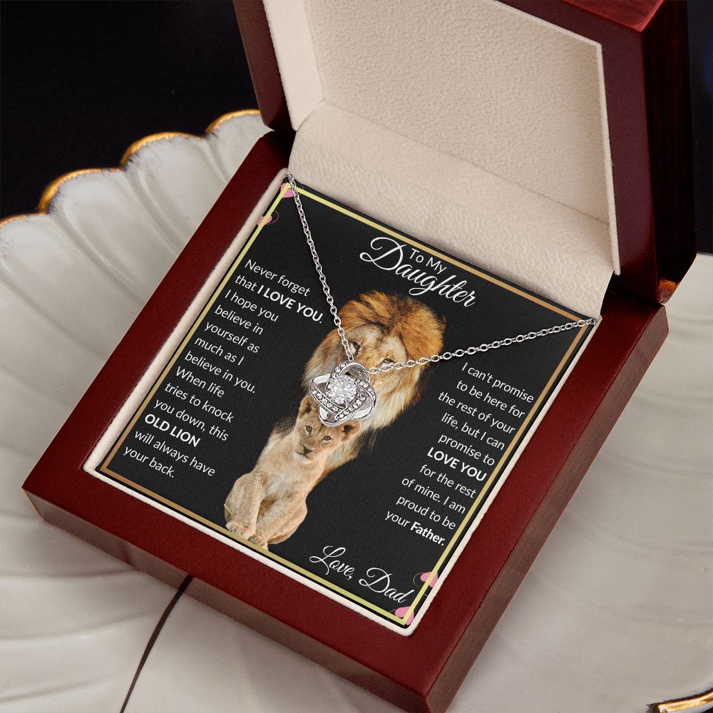TO MY DAUGHTER FROM DAD LION NECKLACE
