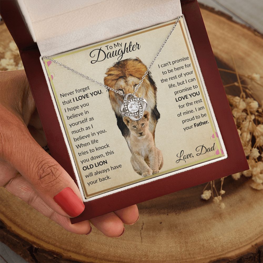 Lion Daughter Love Knot Necklace
