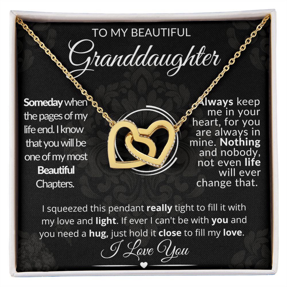 To My Granddaughter Interlocking Hearts
