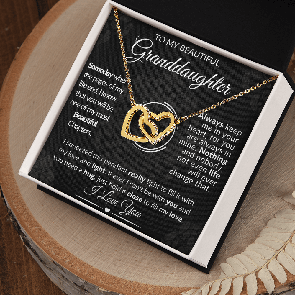 To My Granddaughter Interlocking Hearts