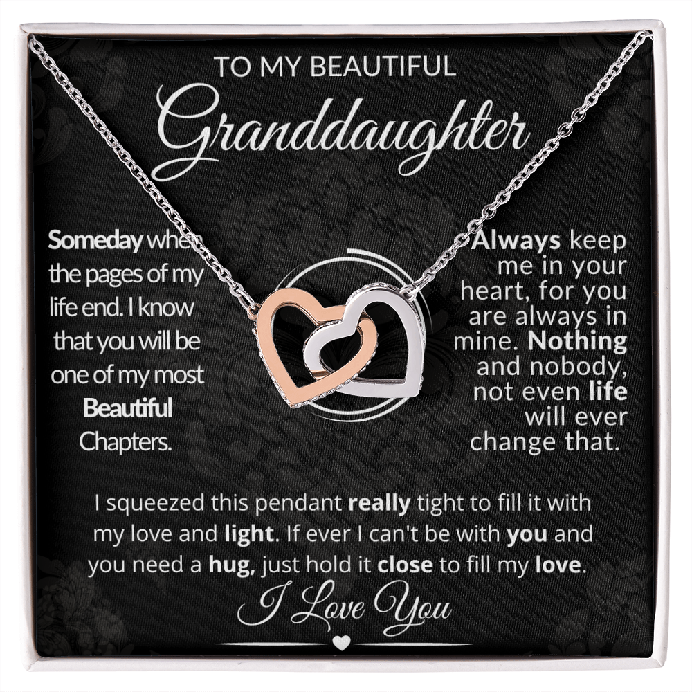 To My Granddaughter Interlocking Hearts
