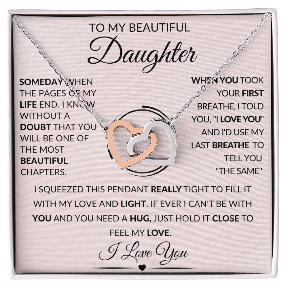 To My Beautiful Daughter | Interlocking Hearts