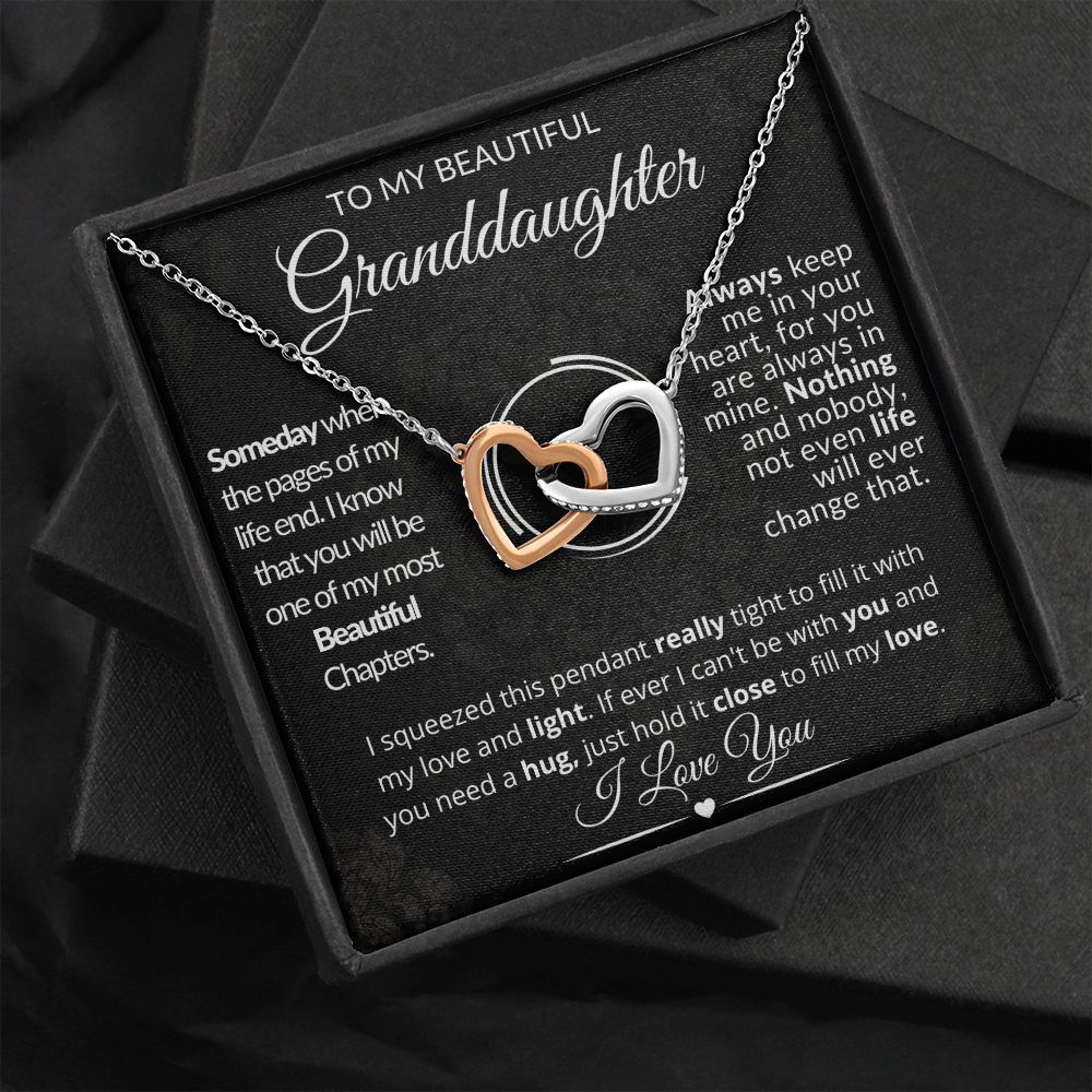 To My Granddaughter Interlocking Hearts