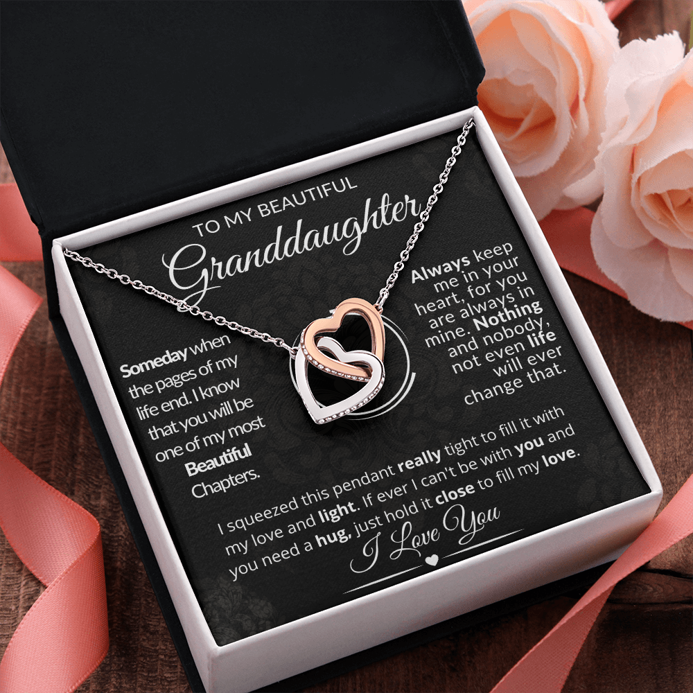 To My Granddaughter Interlocking Hearts