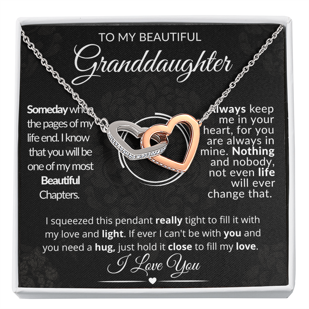To My Granddaughter Interlocking Hearts
