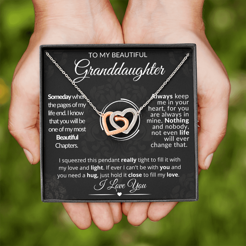 To My Granddaughter Interlocking Hearts