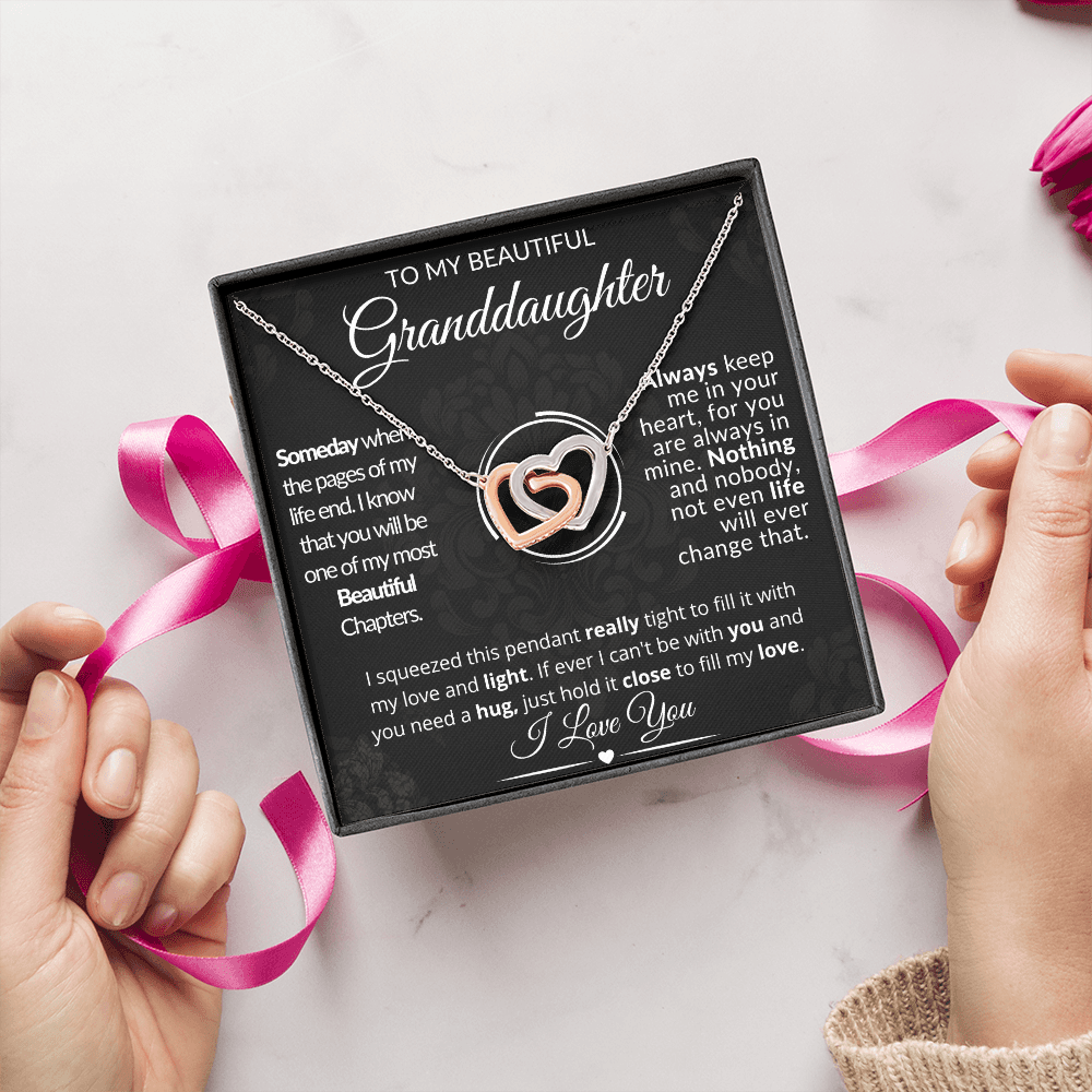 To My Granddaughter Interlocking Hearts