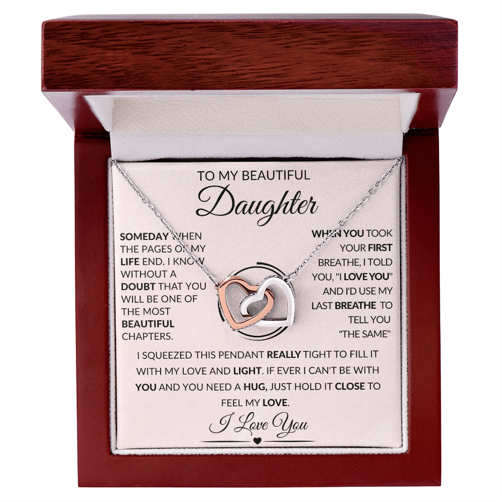 To My Beautiful Daughter | Interlocking Hearts