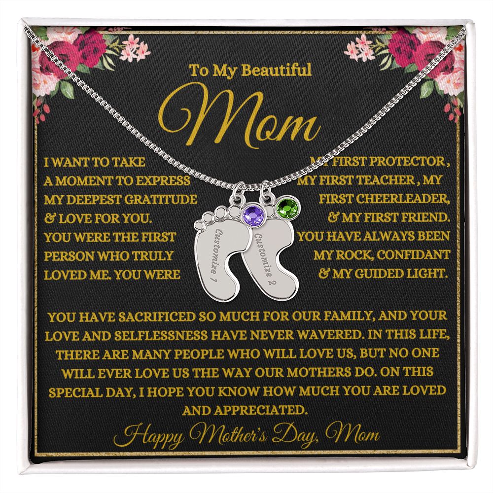 To My Beautiful Mom | My Rock | Allure Beauty Necklace