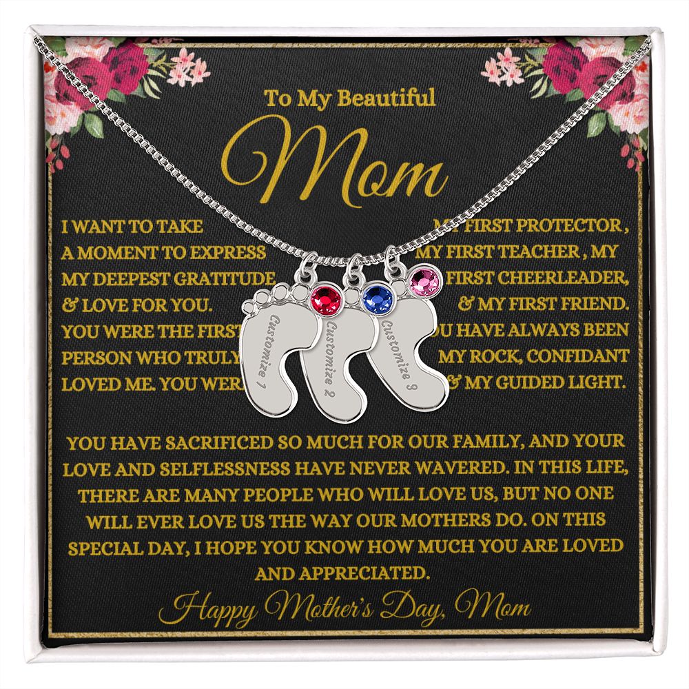 To My Beautiful Mom | My Rock | Allure Beauty Necklace