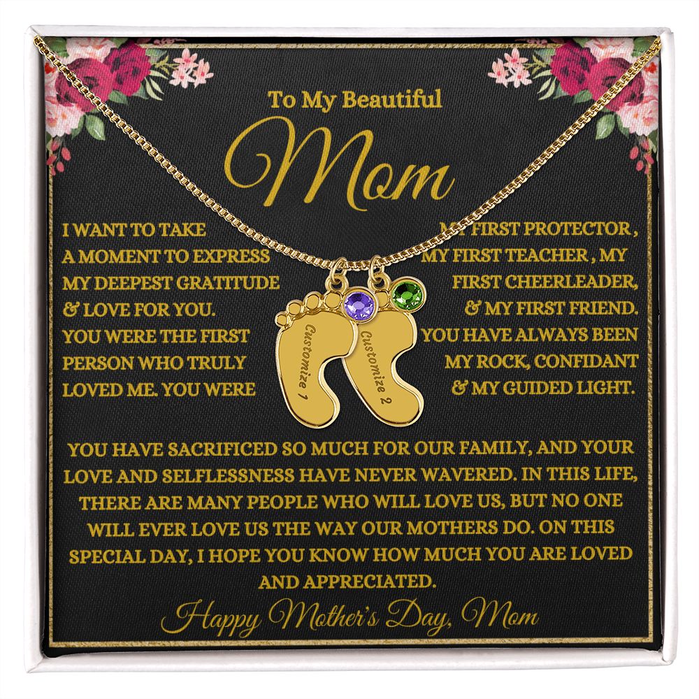 To My Beautiful Mom | My Rock | Allure Beauty Necklace