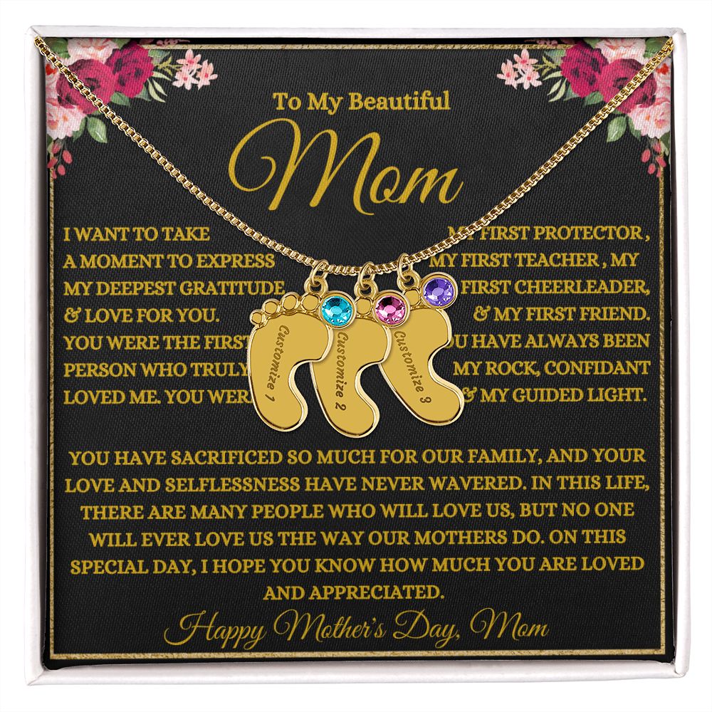 To My Beautiful Mom | My Rock | Allure Beauty Necklace