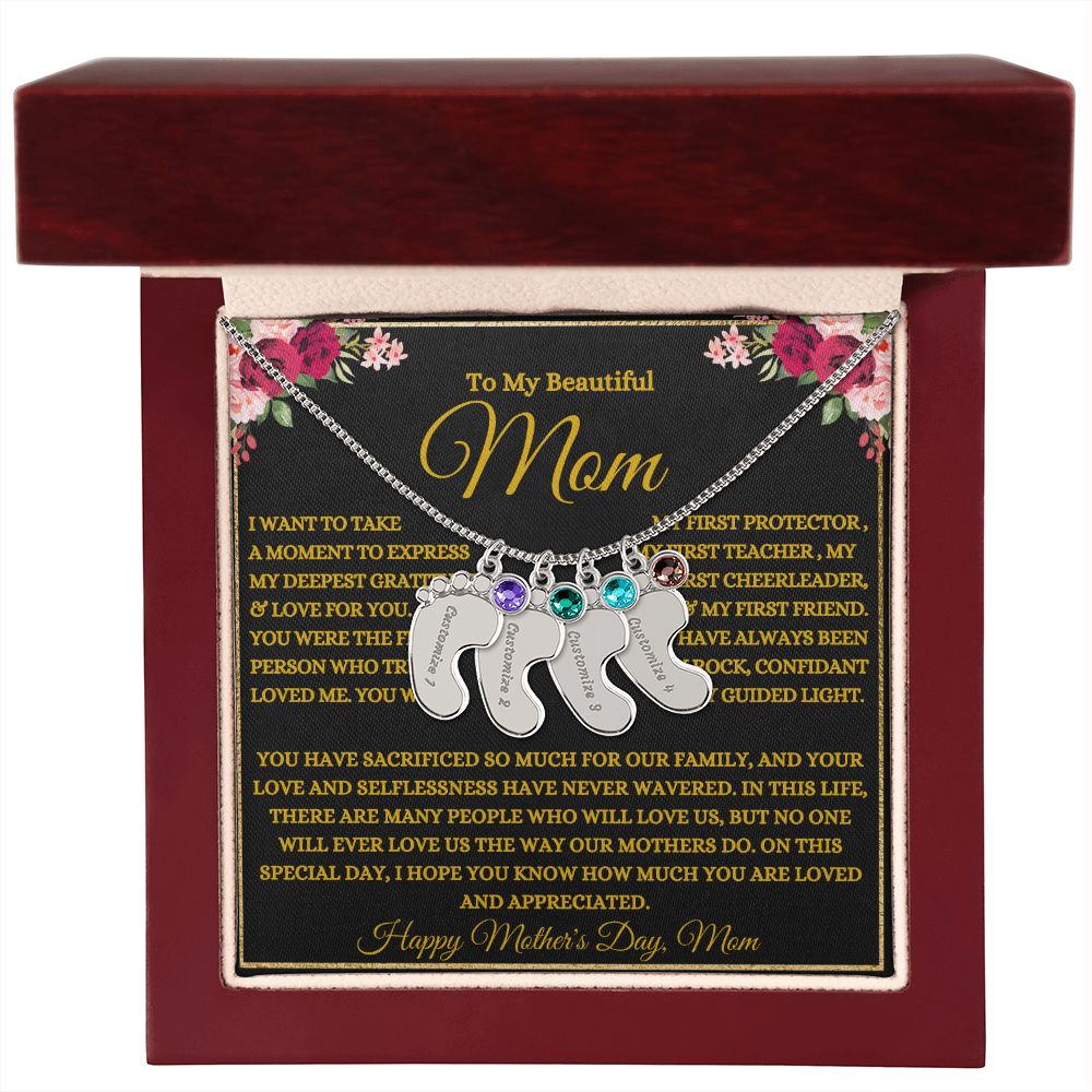 To My Beautiful Mom | My Rock | Allure Beauty Necklace