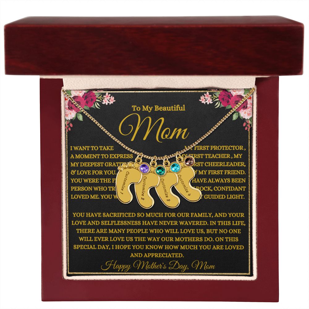 To My Beautiful Mom | My Rock | Allure Beauty Necklace